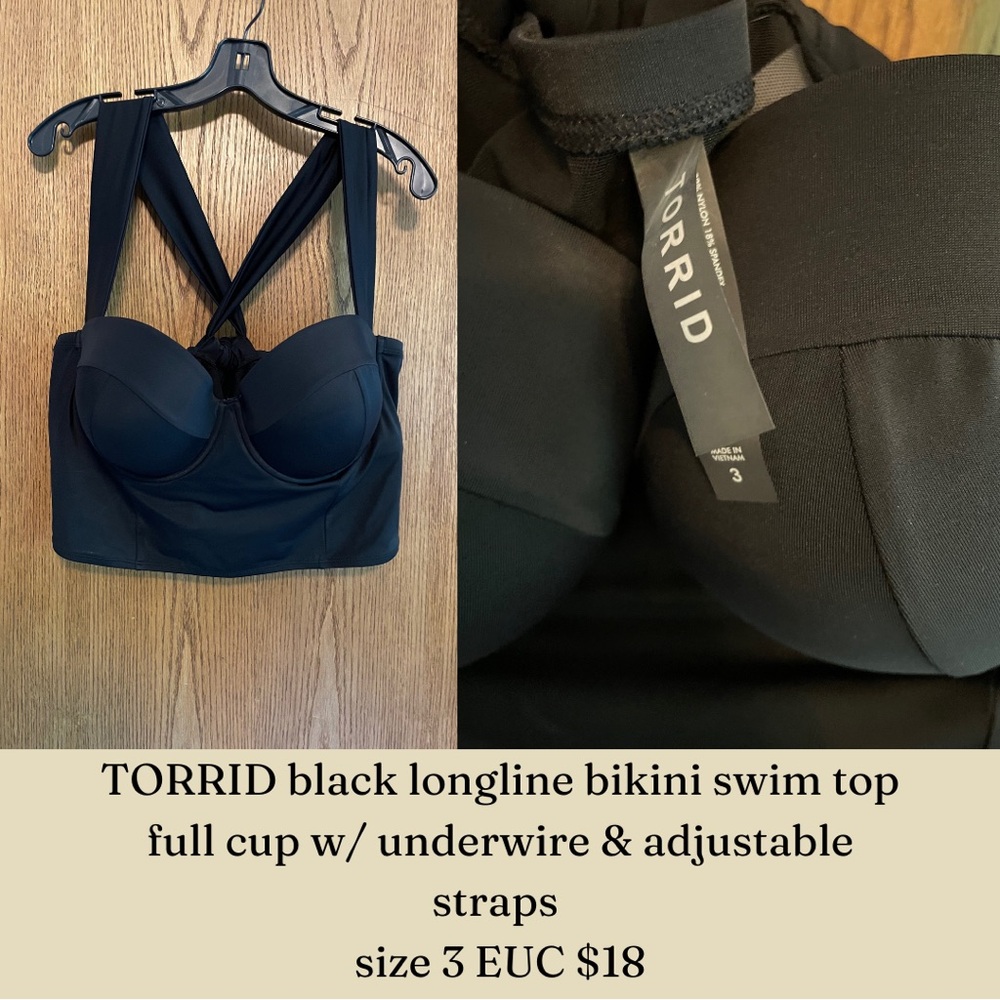 Torrid Black Bikini Top
